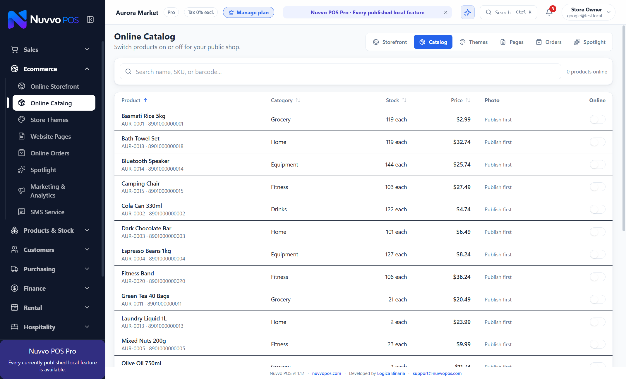 Online Catalog
