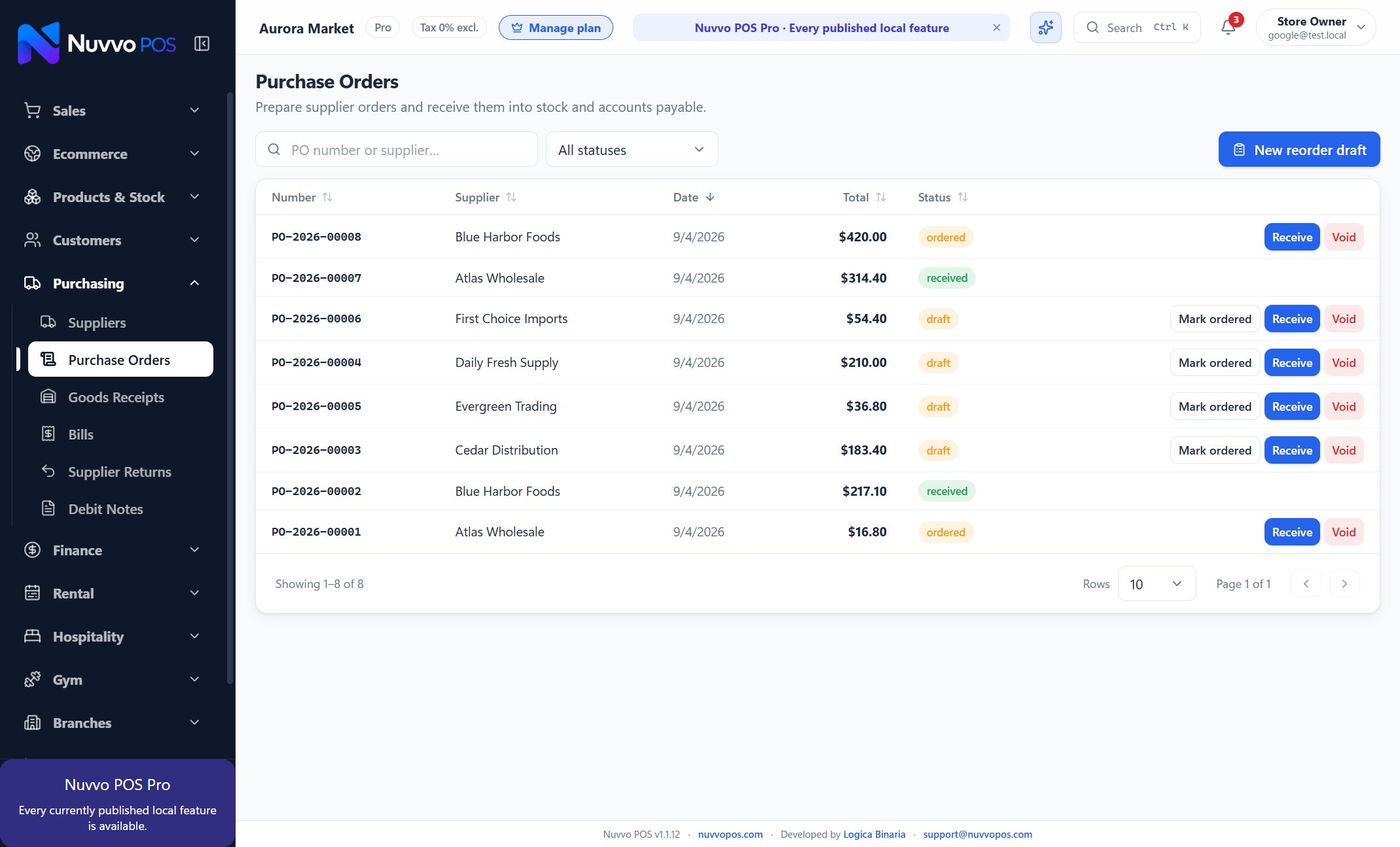 Purchase Orders
